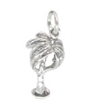 Palm charm i sterlingsilver .925 x 1 berlocker för semesterpalmer och träd