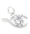 Wishbone - Quadrifoglio portafortuna in argento sterling .925 x 1 Wishbones