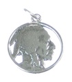 Indian Head Nickel sterling silver charm .925 x 1 Nickels Coins charms