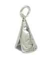 Wigwam Tepee charm i sterlingsilver .925 x 1 Cowboys och indianers charm