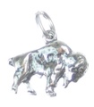 Breloque en argent sterling Buffalo .925 x 1 Breloques Buffalo Bison