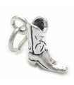 Charm de plata esterlina TINY para bota de vaquero .925 x 1 Charms de botas de vaquero