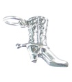 Charm de plata esterlina para botas de vaquero .925 x 1 Charms de botas de vaquero