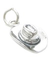 Charm de plata esterlina para sombrero de vaquero .925 x 1 Charms de sombreros de vaquera de vaqueros