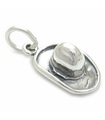 Breloque en argent sterling pour chapeau de dix gallons .925 x 1 breloques de chapeaux de cowboy