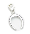 Ferro di cavallo su clip charm in argento sterling .925 x 1 portafortuna portafortuna