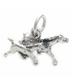 Ciondolo in argento sterling cavallo con puledro .925 x 1 ciondoli cavalli