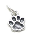 Charm pequeño de plata esterlina Pawprint .925 x 1 Estampados y colgantes con estampado de pata