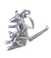 Charm de plata esterlina Canguro con Joey .925 x 1 Charm de canguros