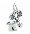 Charm de plata de ley de alce .925 x 1 Charms de animal de Mooses