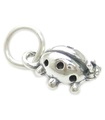 Ladybird Ladybug TINY sterling silver charm .925 x 1 Lady Bird Bug insect