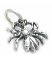 Araignée petite breloque en argent sterling .925 x 1 Breloques araignées