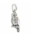 Charm en argent sterling chouette tachetée .925 x 1 Breloques hiboux