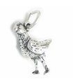 Charm coq coq en argent sterling .925 x 1 charmes de gibier à plumes coq