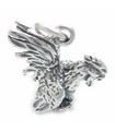 Gibier à plumes breloque en argent sterling .925 x 1 Gibier à breloques oiseaux coq