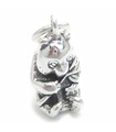 Panda charm i sterlingsilver .925 x 1 Pandor gör inte Kung Fu