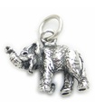 Ciondolo in argento sterling elefante indiano .925 x 1 ciondoli elefanti