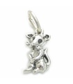 Souris 2D breloque en argent sterling .925 x 1 Souris Rat Rats breloques