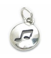 Breloque note de musique en argent sterling .925 x 1 Breloques Notes de musicien