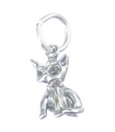 Charm de plata esterlina de gato .925 x 1 Charms de gatitos