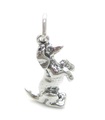 Dackel Hund Sterling Silber Charm .925 x 1 Wurst Dashund Dogs Charms