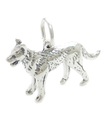 Ciondolo in argento sterling cane pastore tedesco .925 x 1 ciondoli cani pastori