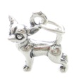 Charm de plata de ley Perro Chihuahua .925 x 1 Charm de perros