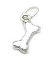 Charm de plata de ley con hueso .925 x 1 Charm de Arqueología Perro Perros Colgante de huesos