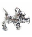 Gun Dog holding a Duck sterling silver charm .925 x 1 Dogs charms