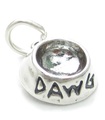 Naczynie Dawg Sterling Silver Charm .925 x 1 Naczynia dla psów Miski miski Charms