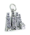 Oil Derricks 2D sterling silver charm .925 x 1 Derrick Drilling charms