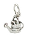 Charm de plata esterlina para regadera .925 x 1 Charms de agua para jardinería