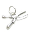 Sécateur breloque en argent sterling .925 x 1 breloques outils de jardinage