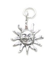 Sun with Face sterling silver charm .925 x 1 sunshine weather charms