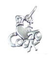 I Love to Cook charm i sterling silver .925 x 1 Chef Baker Cooks berlocker