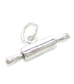 Rolling Pin Charm de plata esterlina .925 x1 Cocinar Chef Cocinar Charms para hornear