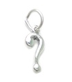 Question Mark SMALL sterling silver charm .925 x1 Questions Answers charms