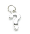 Question Mark sterling silver charm .925 x1 Questions Answers charms