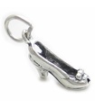 Ciondolo in argento sterling per scarpe slingback .925 x 1 ciondoli per scarpe con cinturino posteriore