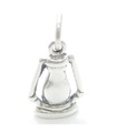 Lampion Sterling Silver Charm.925 x 1 Latarnie Lampy Lampy Światła Charms