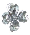 Hartriegel Blume Sterling Silber Charm .925 x 1 Pflanze Pflanzen Blumen Charms