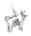 Charm del zodíaco de plata de ley Tauro el Toro .925 x 1 Charms del Zodiaco de los Toros