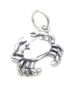 Crab sterling silver charm .925 x 1 Cancer Zodiac Crabbing Crabs charm