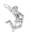 Skelett Sterling Silber Charm .925 x 1 Halloween Skelette Charms