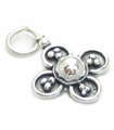 Ciondolo in argento sterling quadrifoglio fortunato a quattro foglie .925 x 1 portafortuna