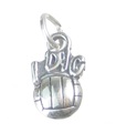 I Dig Volleyball breloque en argent sterling .925 x 1 breloques Volley Ball Sport