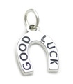 Good Luck Horseshoe sterling silver charm .925 x1 Lucky Horse Shoe charms