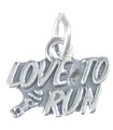 Love to Run berlock i sterling silver .925 x 1 Running Marathon Runner berlocker