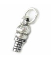 Charm i glas av sterling silver .925 x 1 Ices Cones berlocker