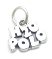 Breloque H20 Polo en argent sterling .925 x 1 Breloques Water-polo